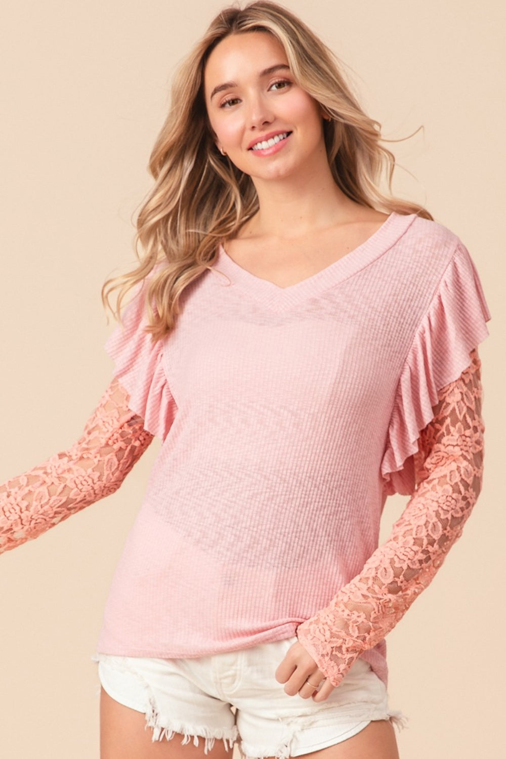 Pink Sunset Lace Top