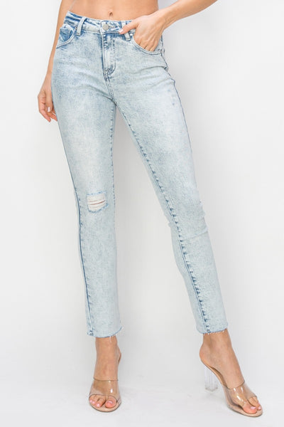 Risen Catalina High Rise Distressed Skinny Jeans