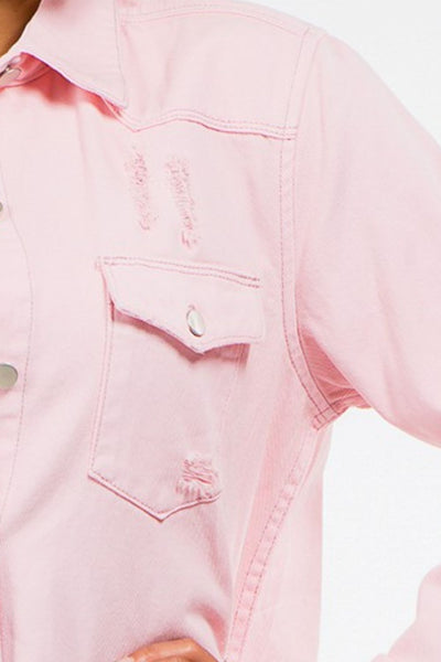 Stella Denim Jacket in Pink