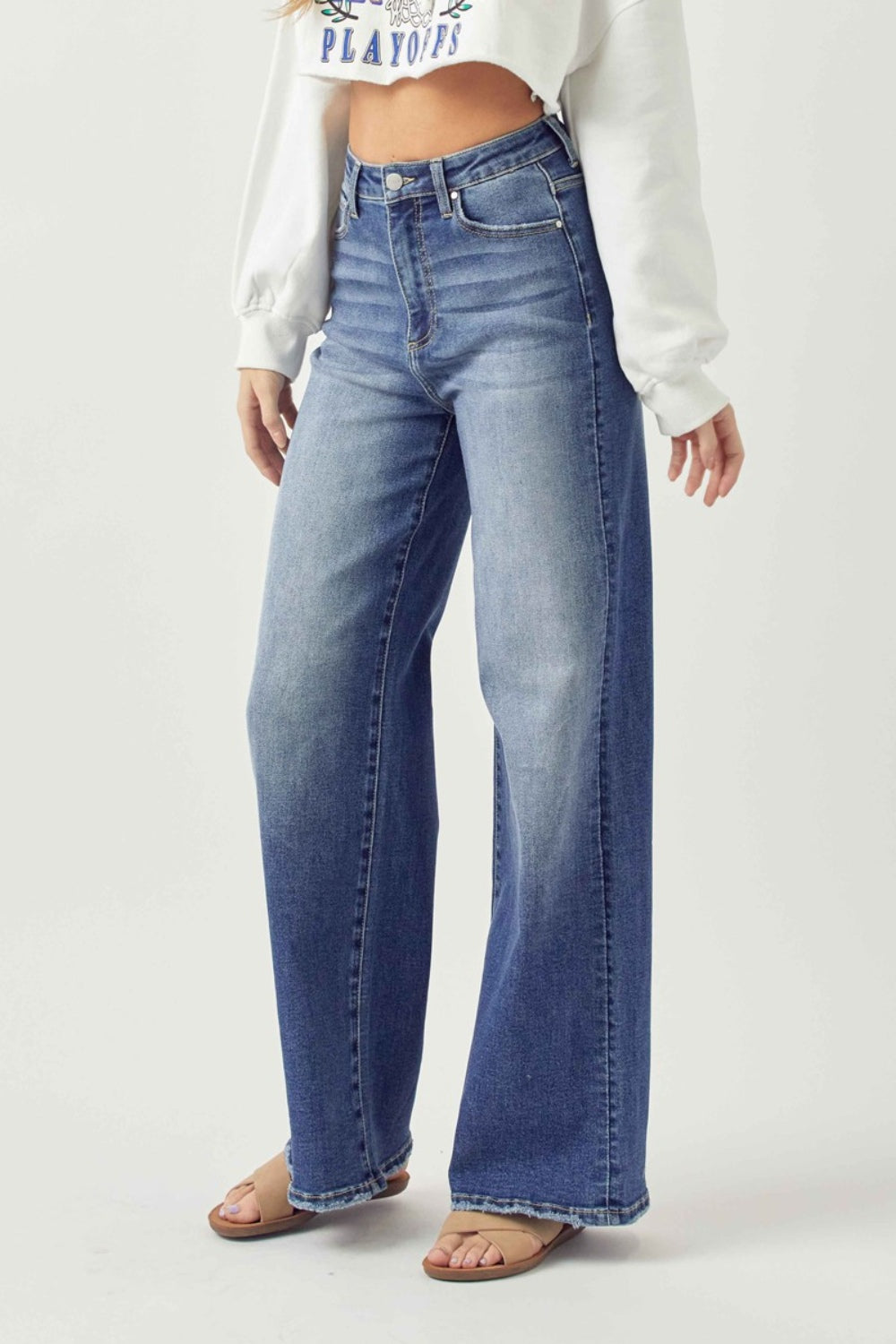 Risen Kelly High Rise Wide Leg Jeans