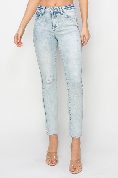 Risen Catalina High Rise Distressed Skinny Jeans