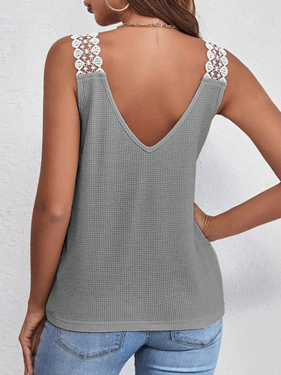 Lace Detail V-Neck Tank *5 colors*