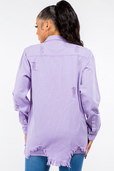 Stella Denim Jacket in Lavender