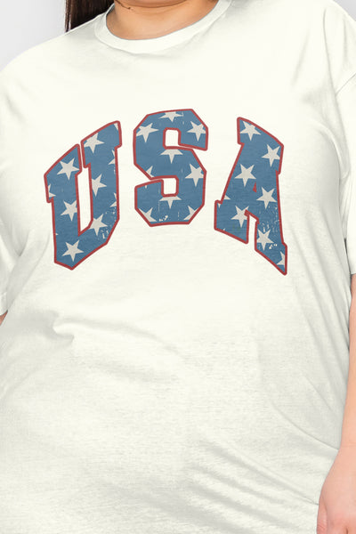 USA Starry Graphic Short Sleeve T-Shirt