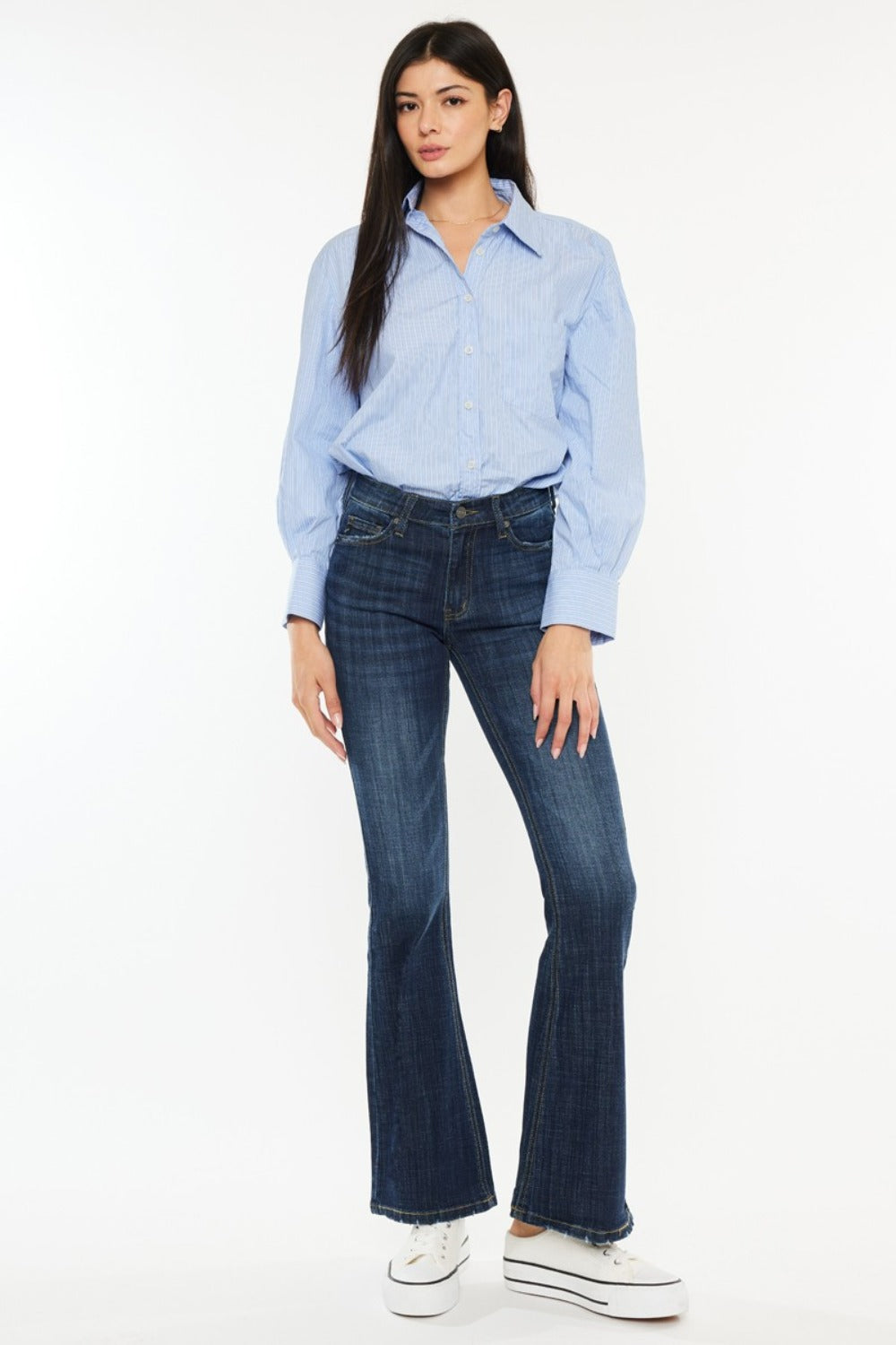 Kancan Korina Mid Rise Flare Jeans