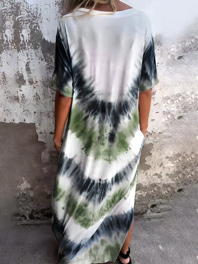 Feeling Beachy Tie-Dye Short Sleeve Maxi