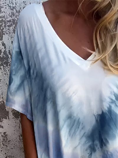 Feeling Beachy Tie-Dye Short Sleeve Maxi