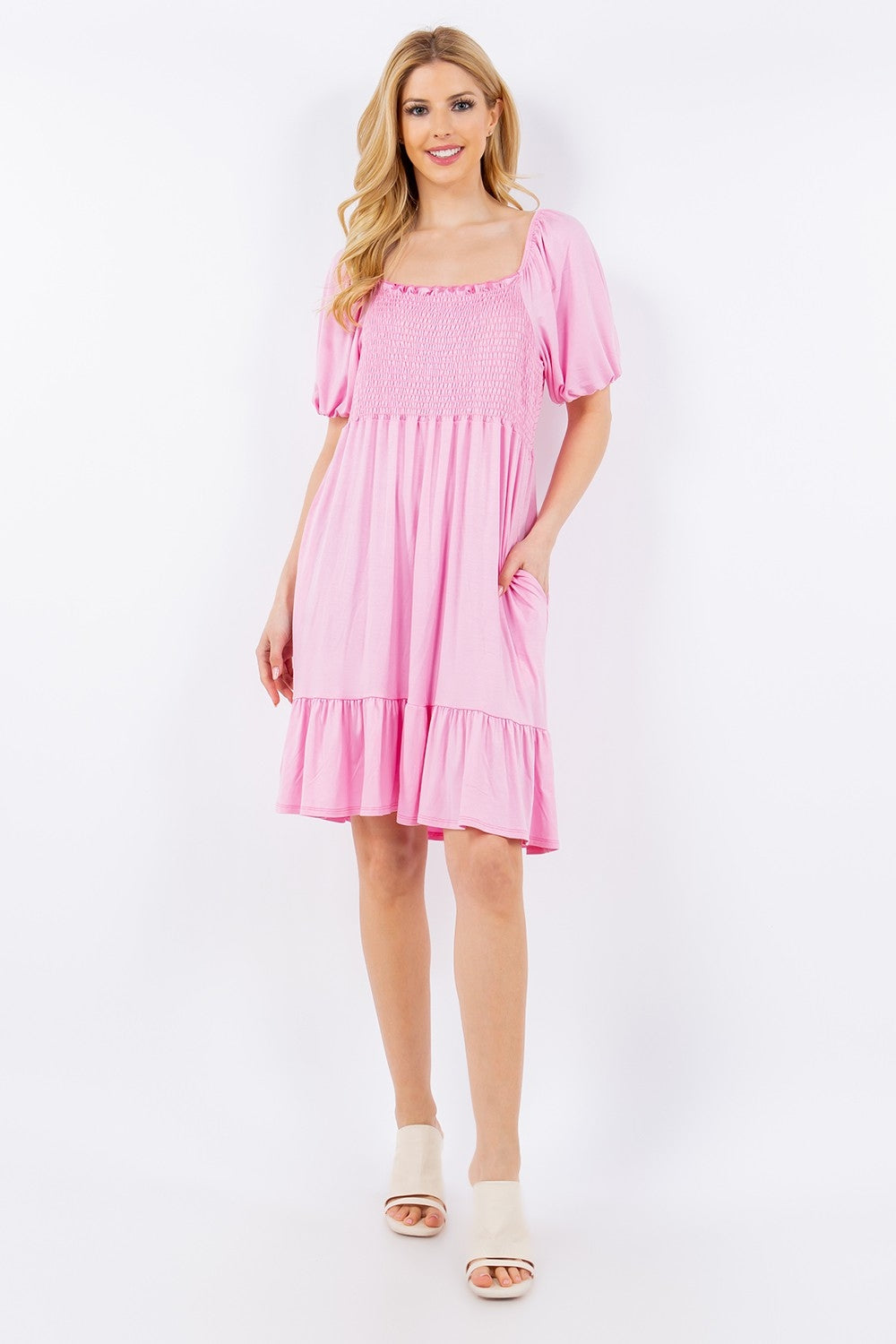 Simple Sweet Smocked Dress *3 colors*