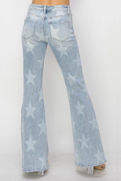 RISEN Starr Button Fly Flare Jeans