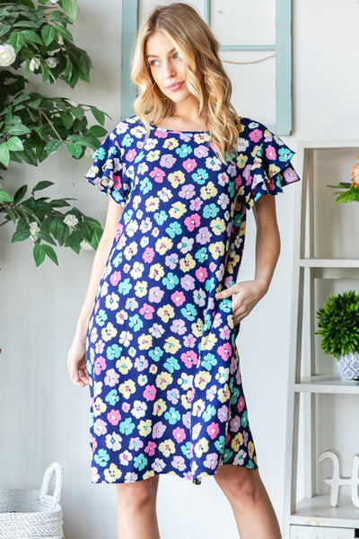 Pastel Blooms Dress with Pockets