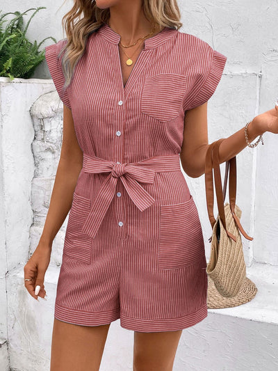 Poppy Tie Waist Romper *6 colors*