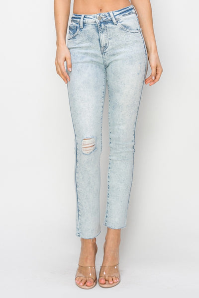 Risen Catalina High Rise Distressed Skinny Jeans