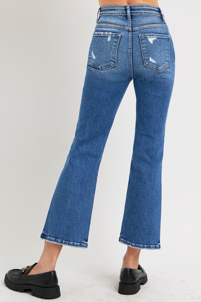 RISEN Malia Tummy Control High Rise Crop Bootcut Jeans