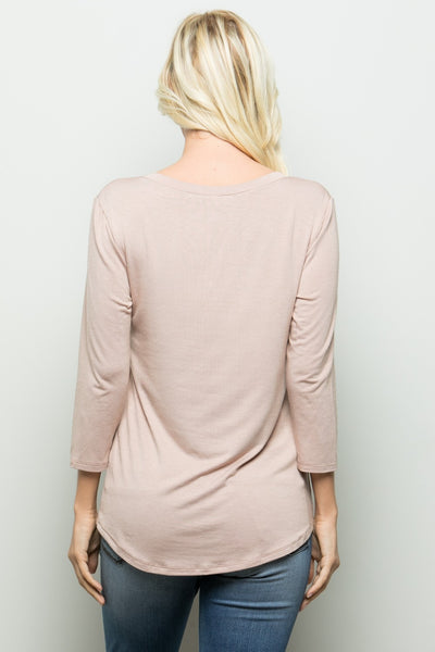 Simple Girl 3/4 Sleeve Top *3 colors*