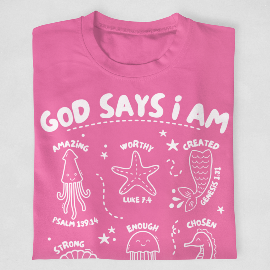 Ocean - God Says I Am Youth & Toddler Graphic Tee