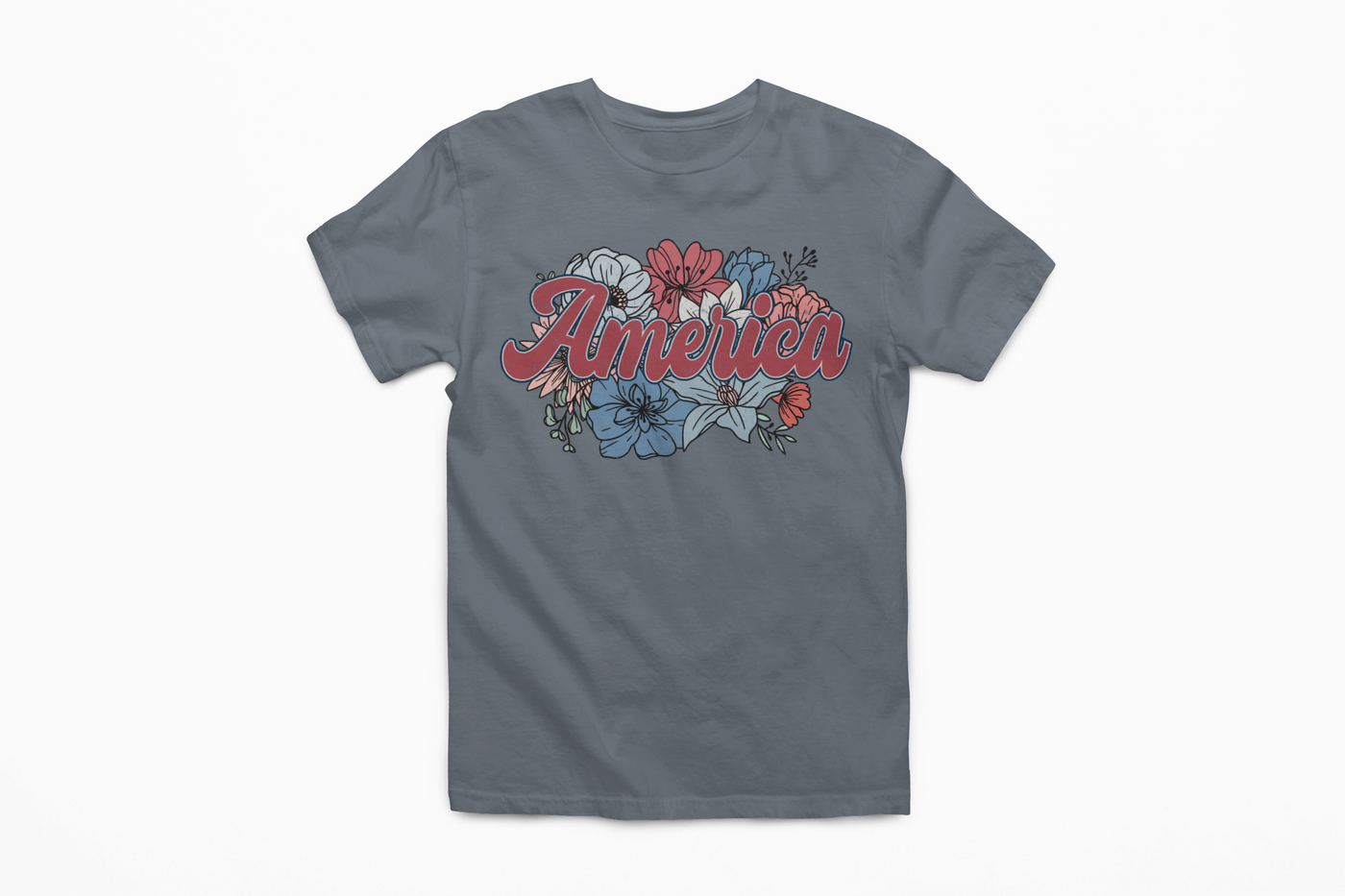 Floral American Graphic Tee