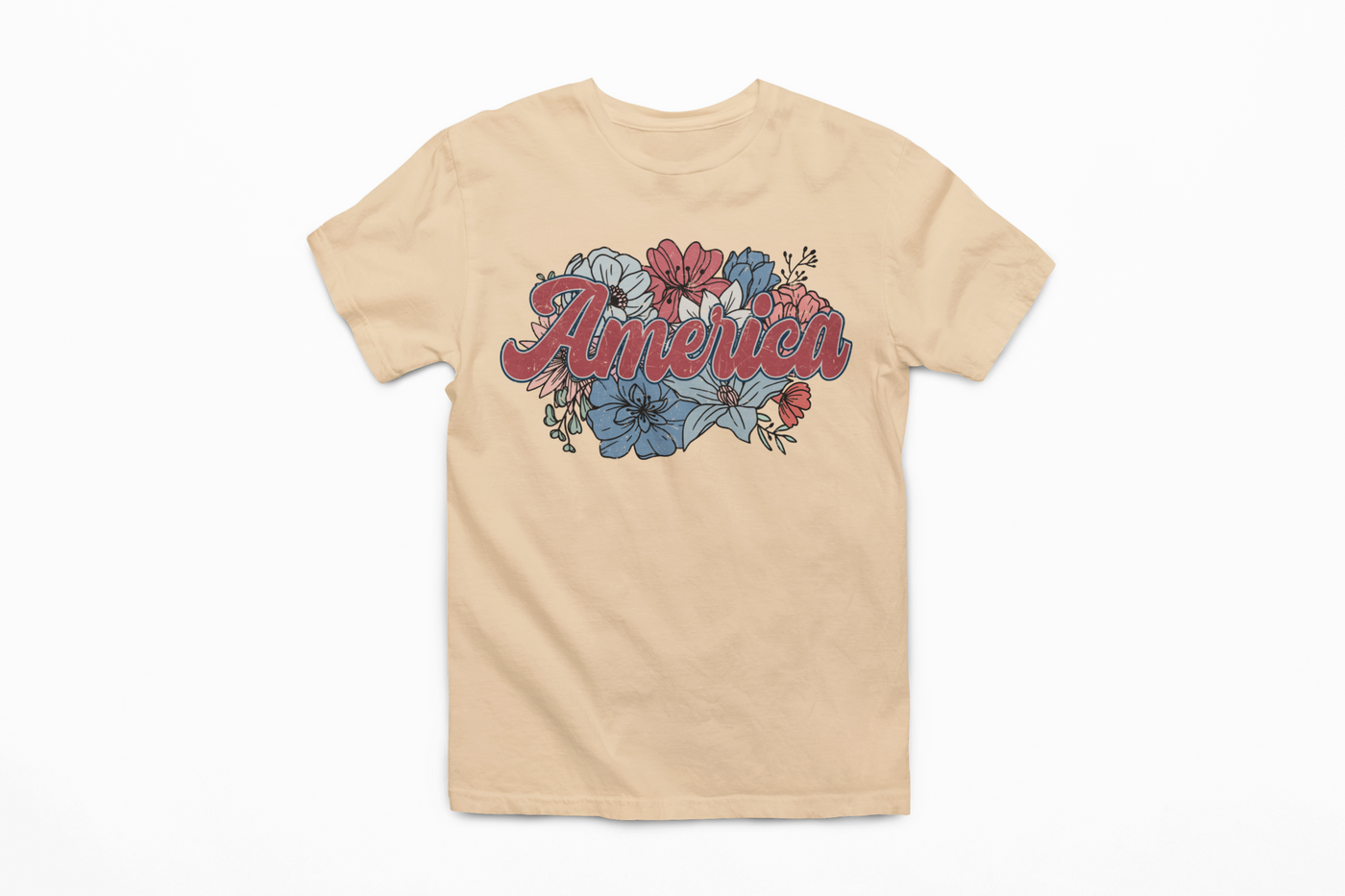 Floral American Graphic Tee