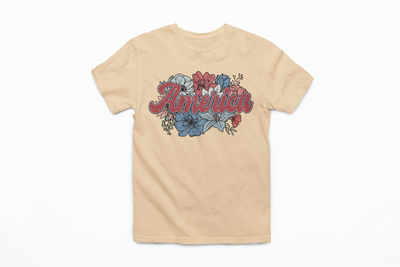 Floral American Graphic Tee