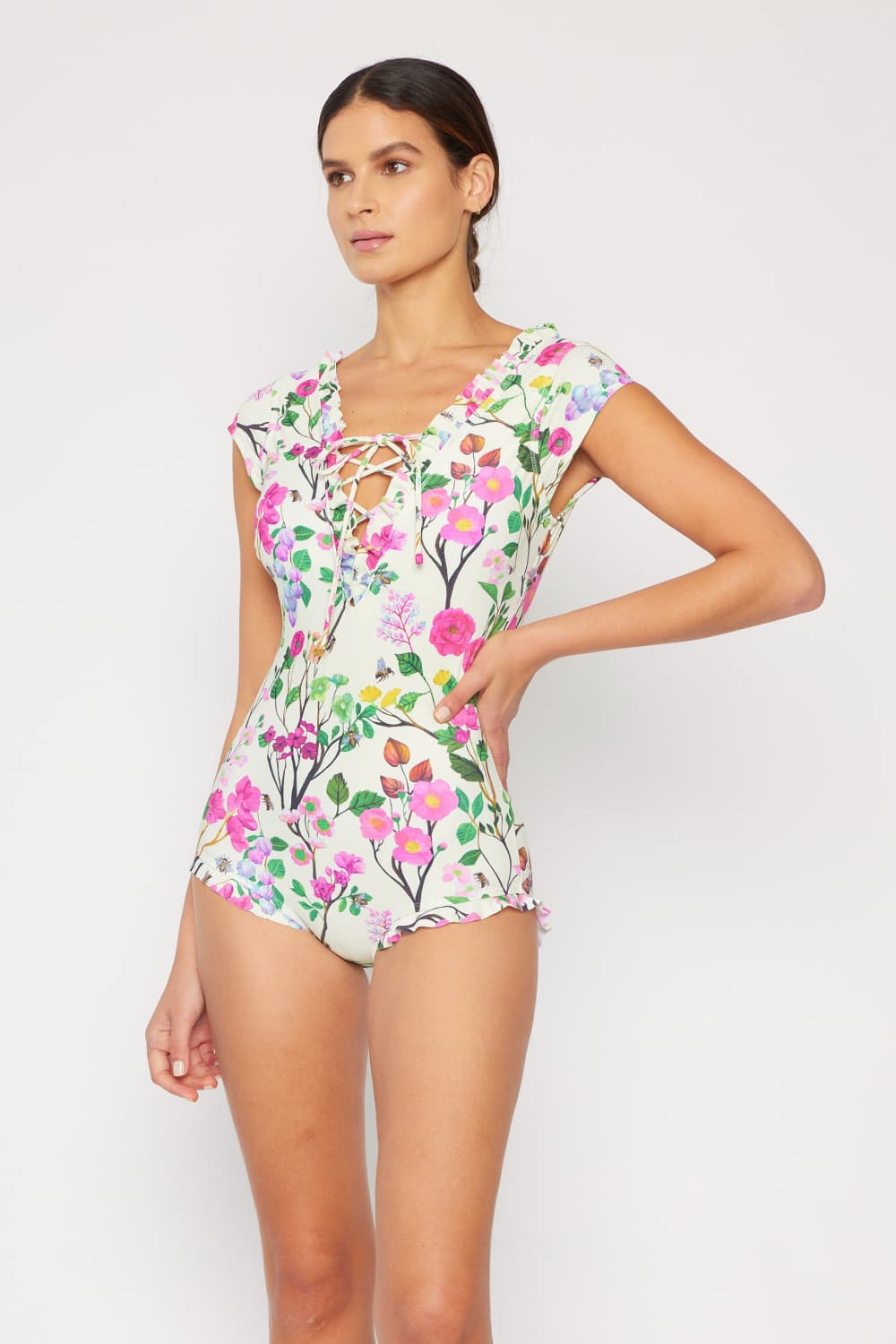 Mommy & Me Bring Me Flowers Swimsuit in Cream - Womens *FINAL SALE*