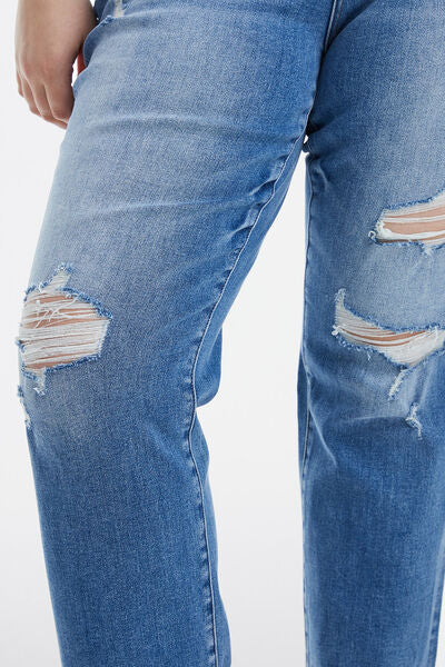 BAYEAS Erika Ripped Straight Jeans