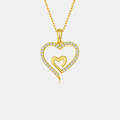 Heart Goes On Moissanite Sterling Necklace