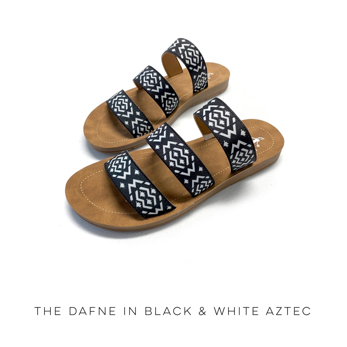 The Dafne in Black & White Aztec - Copper + Rose