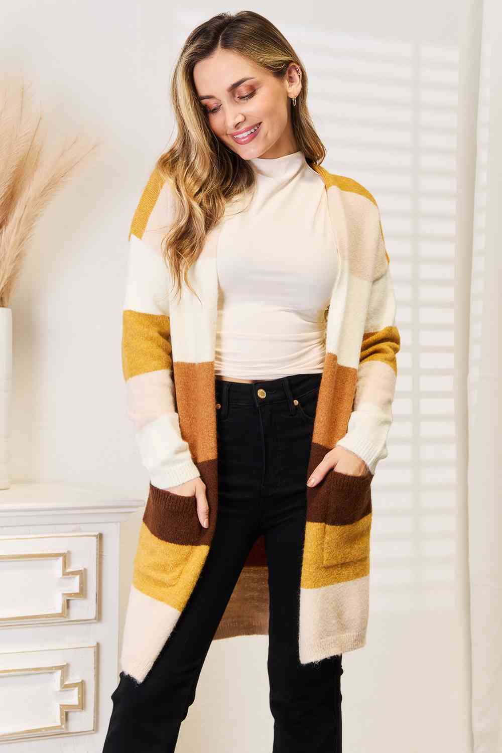 Fall Feelings Color Block Cardigan