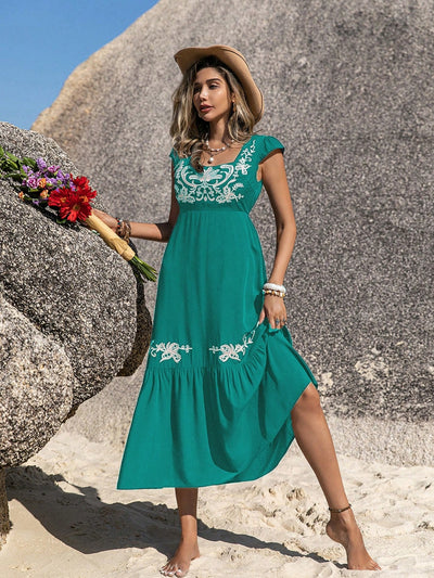 Trails of Love Embroidered Dress
