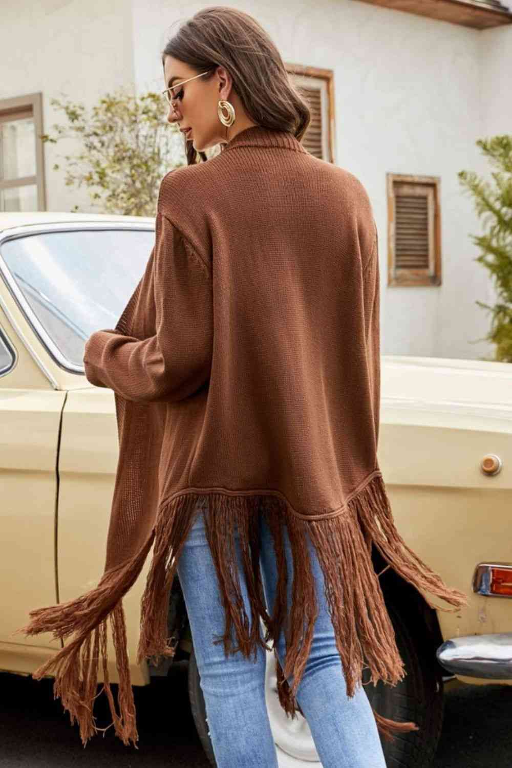 Casual Kisses Fringe Cardigan