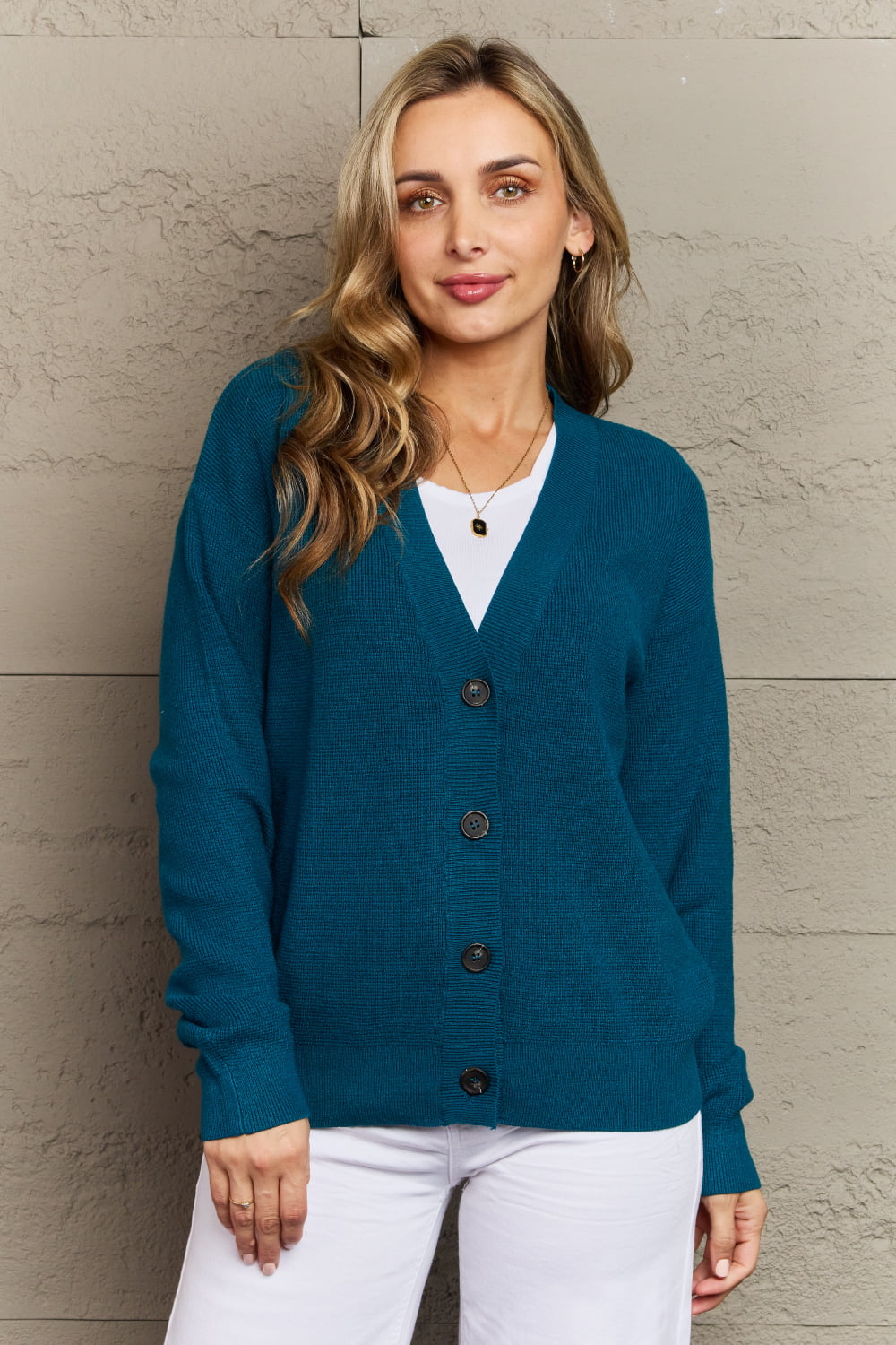 Kiss Me Tonight Cardigan in Teal