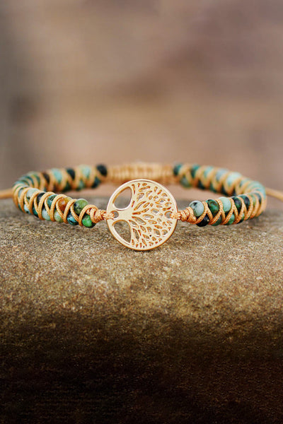 Handmade Tree Beaded Copper Bracelet *FINAL SALE*