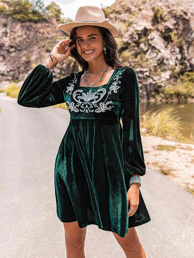 Mid-Winter Dream Embroidered Dress