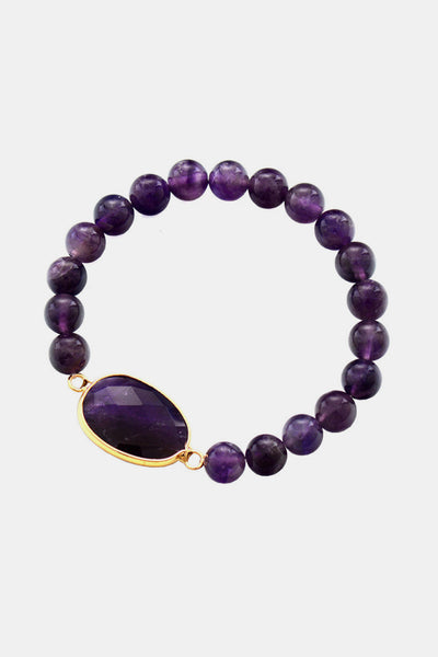 Handmade Amethyst Beaded Bracelet *FINAL SALE*