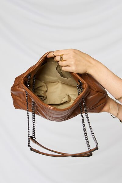 Greta Vegan Leather Handbag in Tan