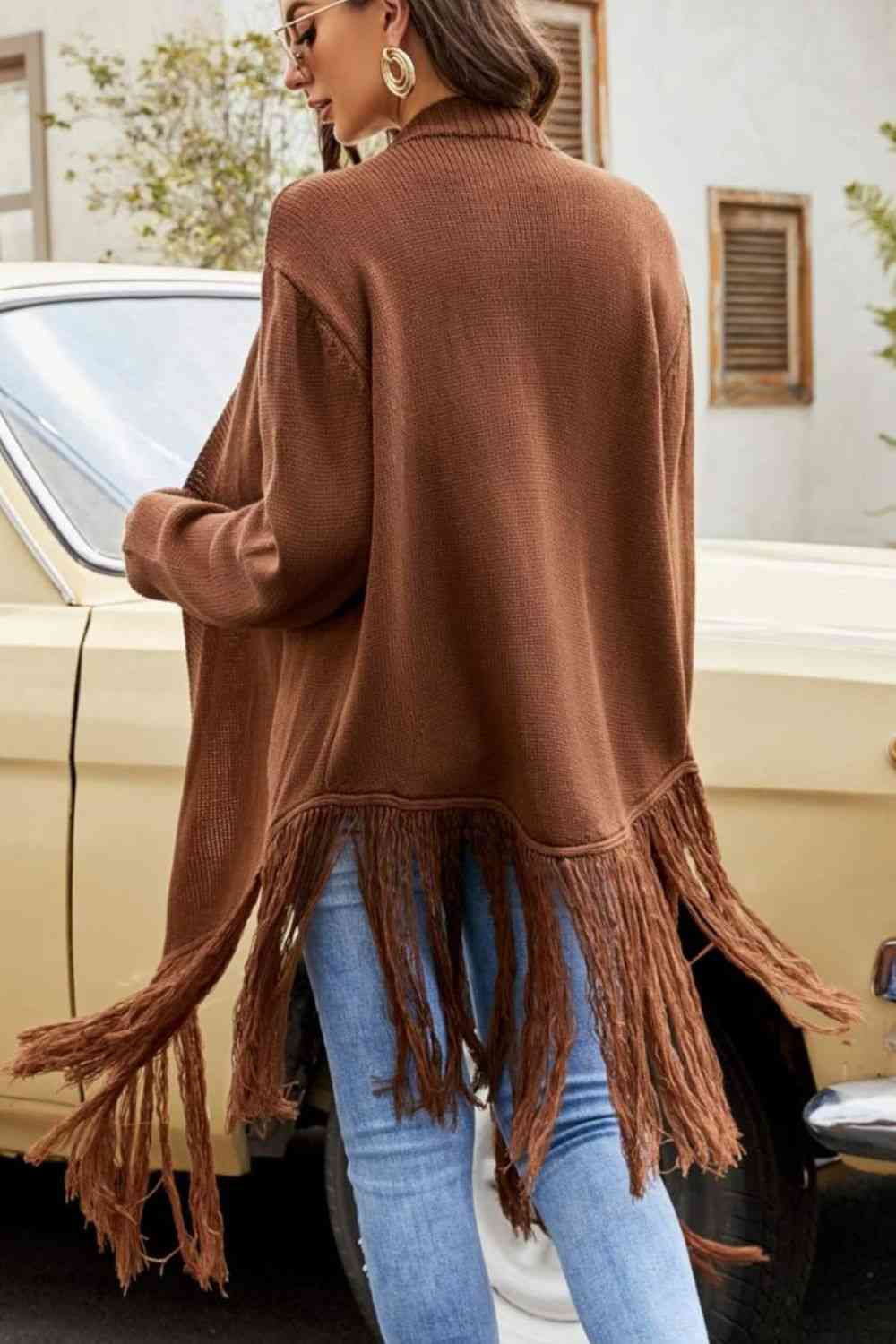 Casual Kisses Fringe Cardigan