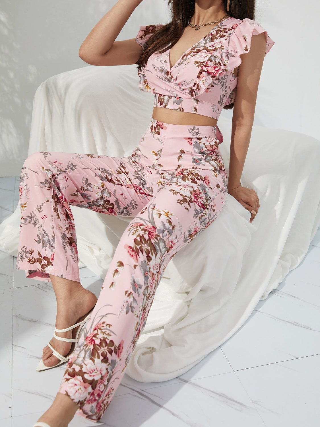 Belle of the Beach Top and Pants Set