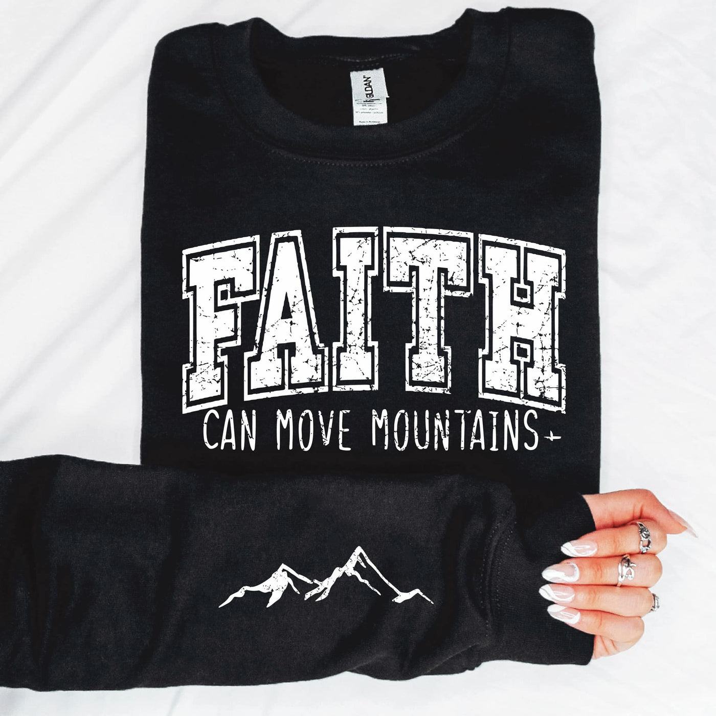 Faith w/Sleeve Accent Sweatshirt
