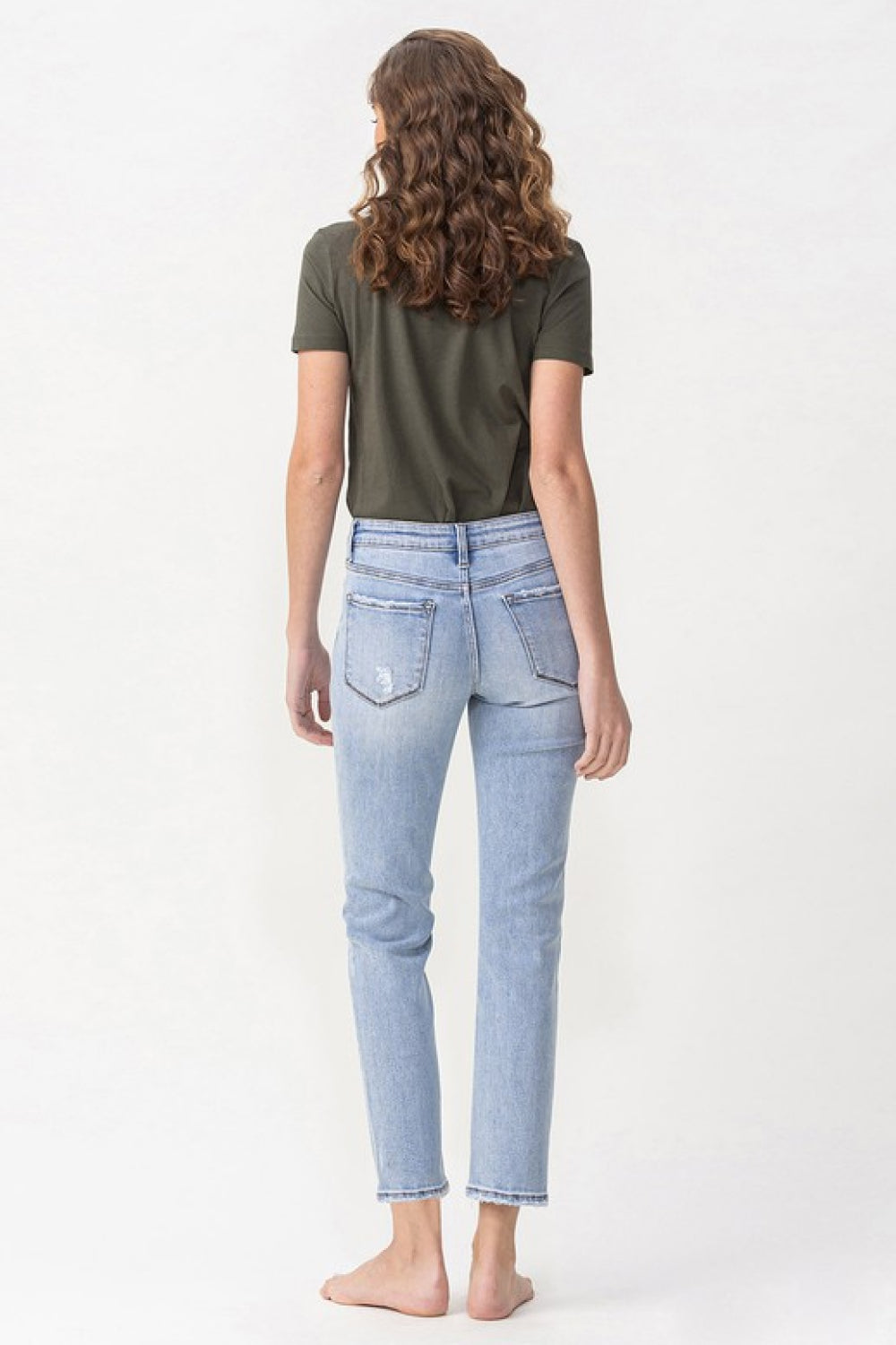 Lovervet Andrea Crop Straight Jeans - Copper + Rose