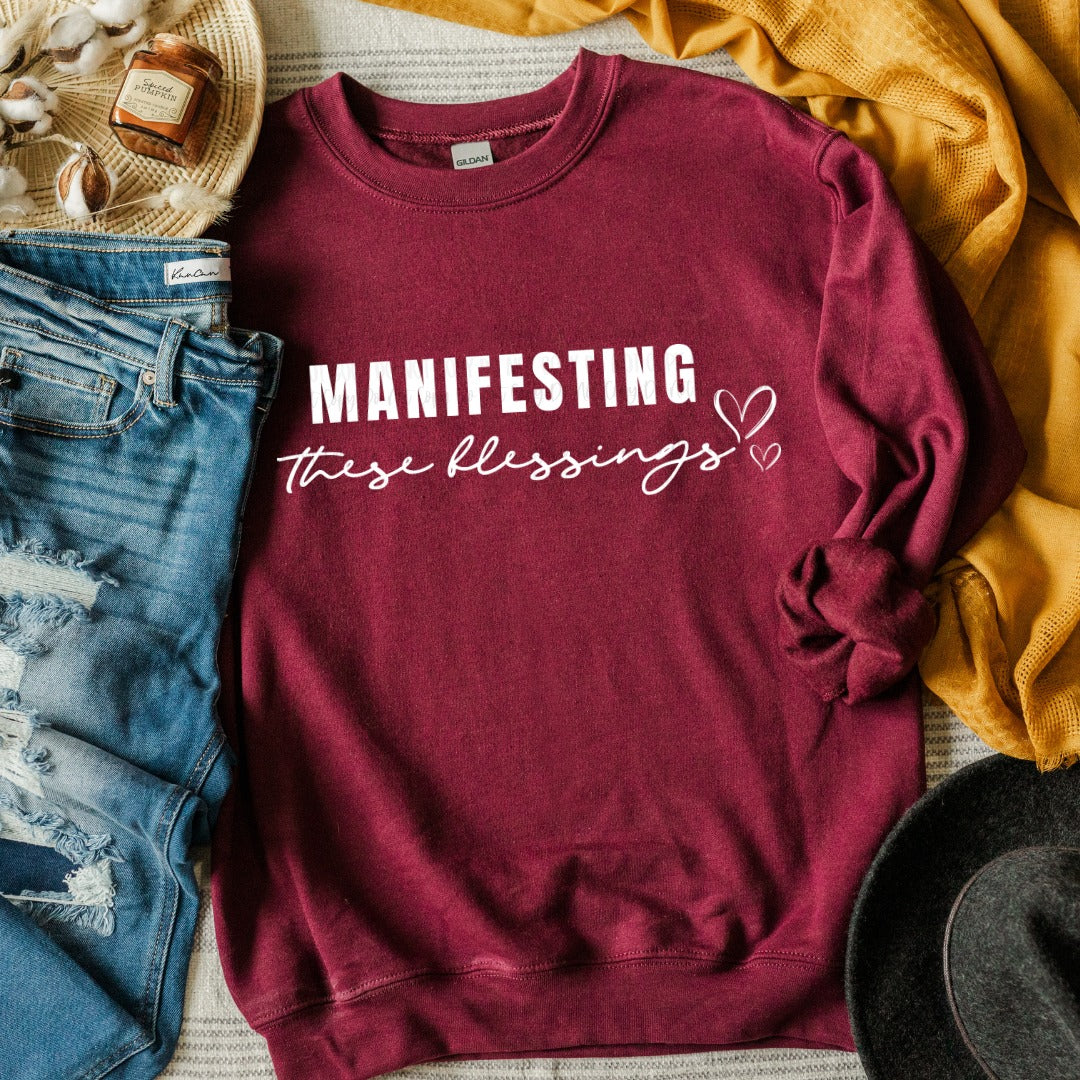 Manifesting Blessings Graphic Sweatshirt