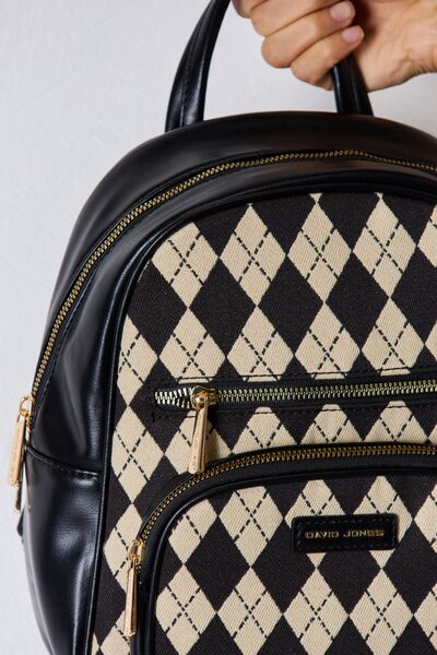 Argyle Chic Vegan Leather Backpack