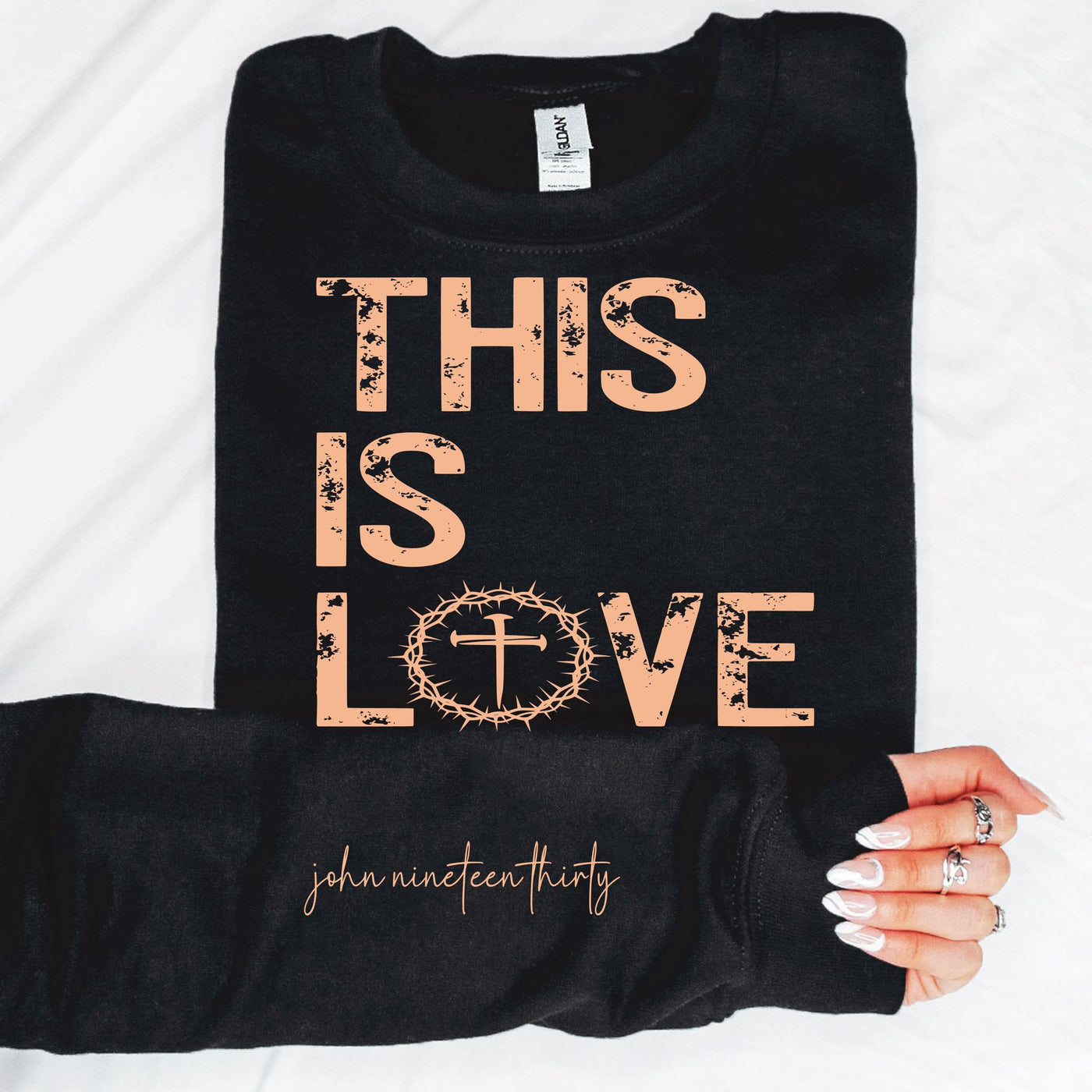 This Is Love w/Sleeve Accent Sweatshirt