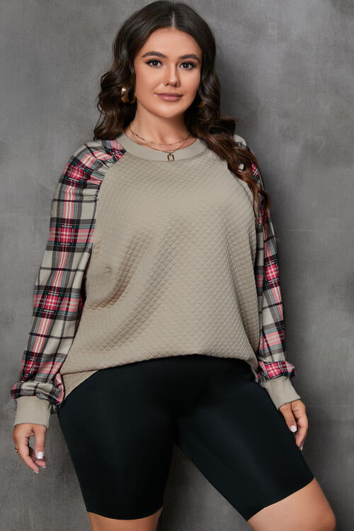 Plaid Perfection Long Sleeve Sweatshirt