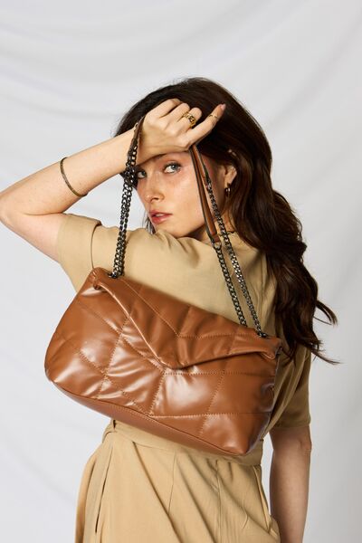 Greta Vegan Leather Handbag in Tan