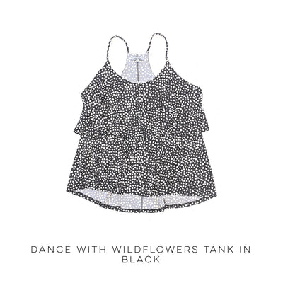 Dance With Wildflowers Tank in Black - Copper + Rose