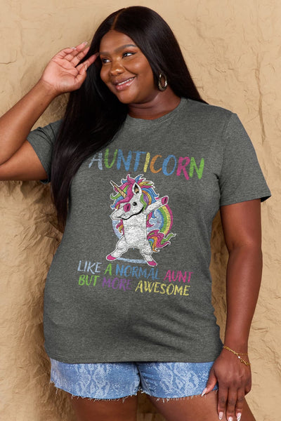 AUNTICORN LIKE A NORMAL AUNT BUT MORE AWESOME Graphic Cotton Tee