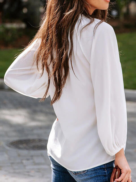 Draped In Love Long Sleeve Blouse