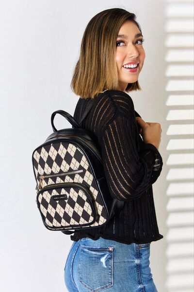 Argyle Chic Vegan Leather Backpack