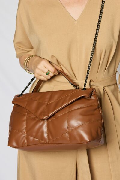 Greta Vegan Leather Handbag in Tan