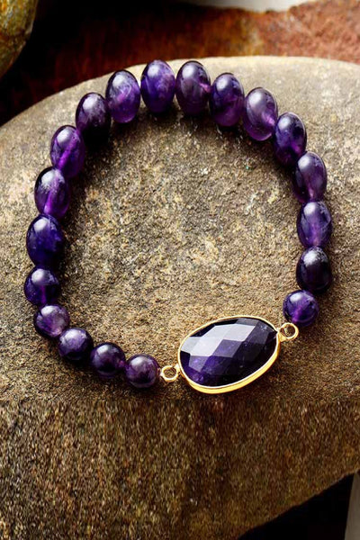 Handmade Amethyst Beaded Bracelet *FINAL SALE*