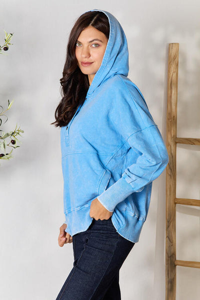 The Perfect Fit Half Snap Long Sleeve Hoodie